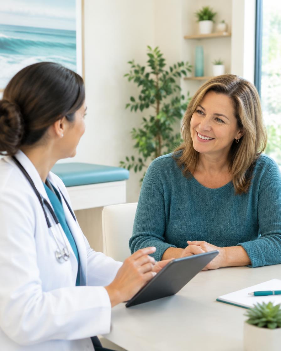 Medical provider explaining Semaglutide and Tirzepatide GLP-1 weight loss in Omaha NE